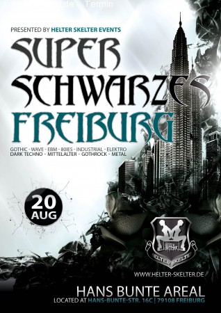 Super Schwarzes Freiburg Werbeplakat