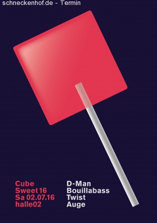 Cube wird sweet 16 Werbeplakat