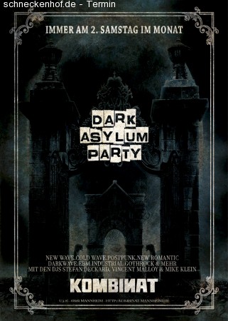 Dark Asylum Party Werbeplakat