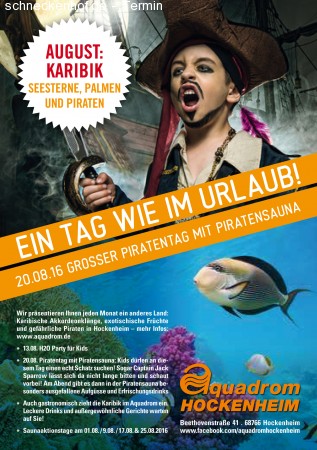 Großer Piratentag mit Piratensauna Werbeplakat