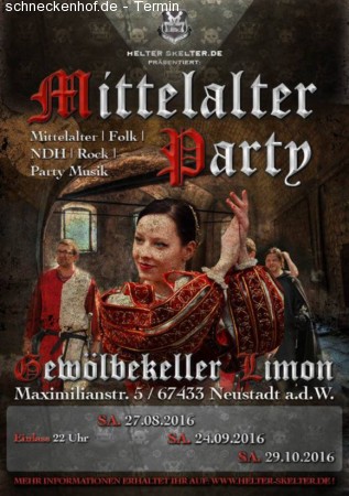 Mittelalter Party Werbeplakat