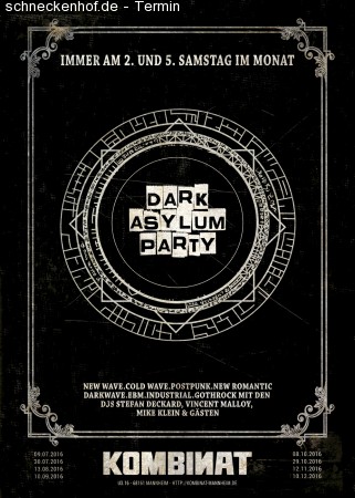 Dark Asylum Party - Dark Wave & Gothic Werbeplakat