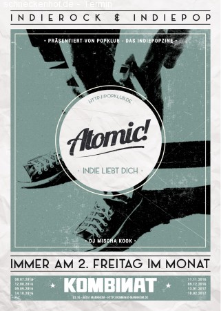 Atomic! - Indierock & Indiepop Werbeplakat