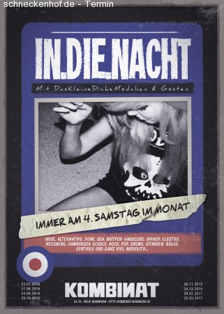 In.Die.Nacht - Indie, & Elektro Werbeplakat