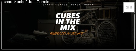 CUBES IN THE MIX Radio Night Werbeplakat
