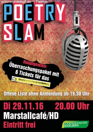 Poetry Slam Werbeplakat