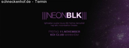 Neon BLK Werbeplakat