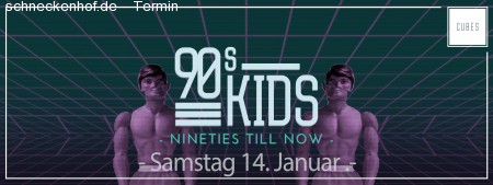 90s KIDS – 90s till now | CUBES Club Werbeplakat