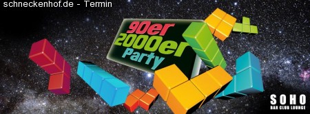 90er/00er Party – Freier Eintritt für St Werbeplakat