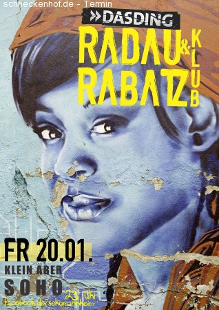 Radau & Rabatz Klub Werbeplakat