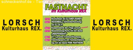 Rosenmontag-Party mit Band Independent Werbeplakat