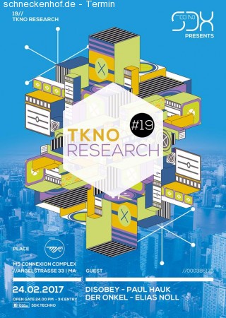 SDX Techno pres. TKNO Research #19 Werbeplakat