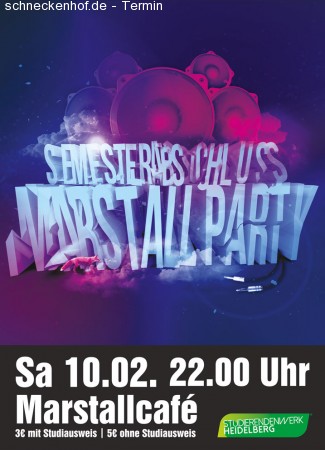 Semesterabschluss-Marstallparty Werbeplakat