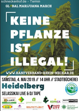 Global Marijuana March Heidelberg 2019 Werbeplakat