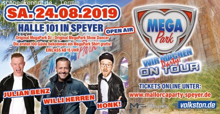 Megapark on Tour OPEN AIR Werbeplakat