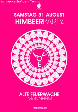 Himbeerparty Sommer-Closing Werbeplakat