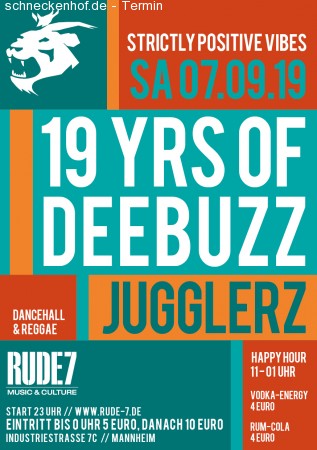 19 Years of Deebuzz Soundsystem Werbeplakat