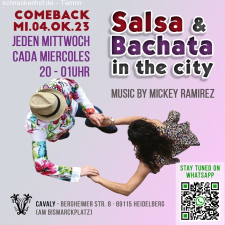Salsa & Bachata in the City . Comeback Werbeplakat