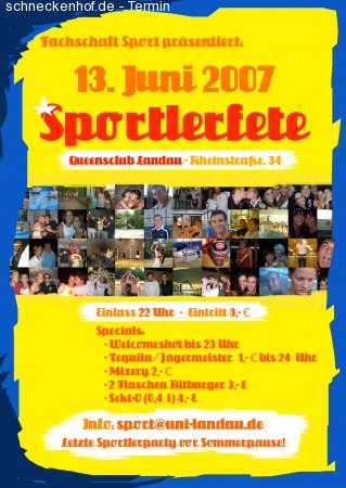 Sportlerfete Werbeplakat