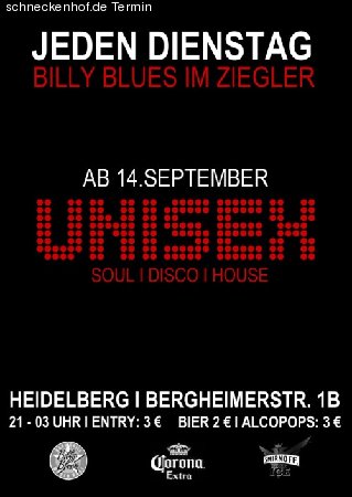 Unisex - die Studentenparty Werbeplakat