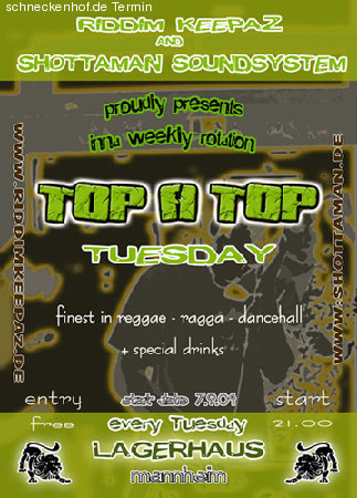 top a top tuesday Werbeplakat