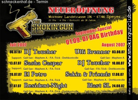 Sasha Caspar@Smokin Gun Club Werbeplakat