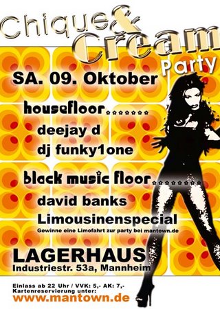 Chique & Cream Party Werbeplakat