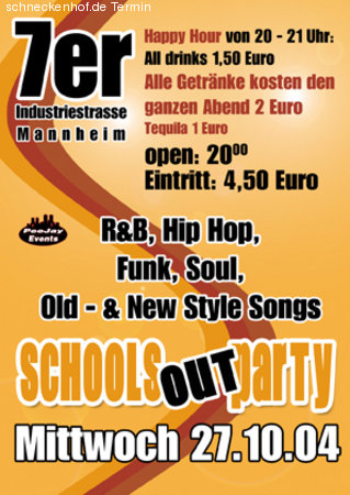 SchoolsOutParty Werbeplakat