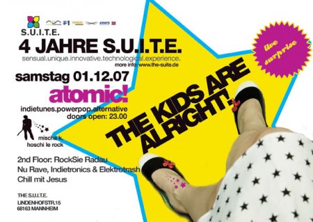 4 Jahre Suite - Atomic! Werbeplakat