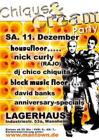 Chique & Cream Party Werbeplakat