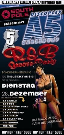 R&B 5 Birthday Jam Werbeplakat