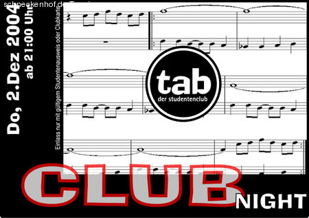 Clubnight Werbeplakat