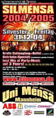 Silmensa 04/05 -Silvesterparty Werbeplakat