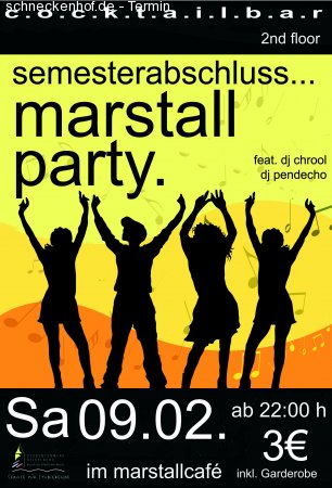 Marstallparty Semesterabschluß Werbeplakat