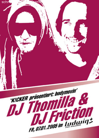 k!cker: Thomilla und Friction Werbeplakat