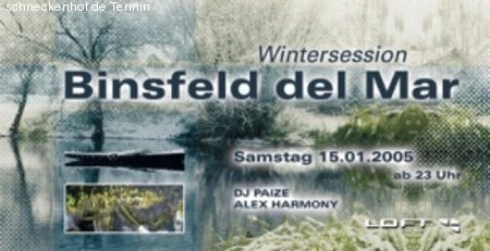 binsfeld del mar wintersession Werbeplakat
