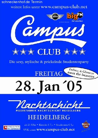 Campus Club meets the Beauties Werbeplakat