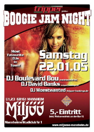 Boogie Jam Night! Werbeplakat
