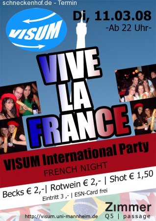 VISUM International Party Werbeplakat