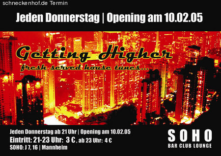 Getting Higher mit Gewinnspiel Werbeplakat