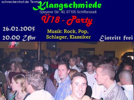 &Uuml;18-Party Werbeplakat