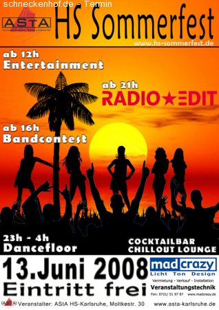 HS Sommerfest 2008 Werbeplakat