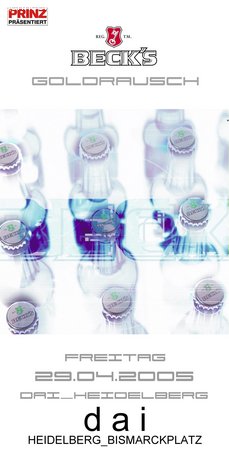 Beck's Goldrausch Heidelberg Werbeplakat