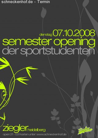 Semester Opening der Sportstud Werbeplakat