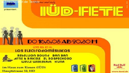 The One And Only I&Uuml;D Fete Werbeplakat