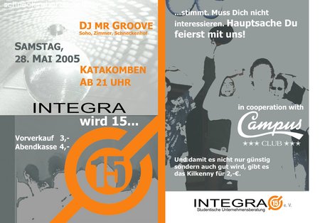 Jubil&auml;umsParty Werbeplakat