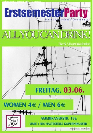 All-You-Can-Drink Werbeplakat