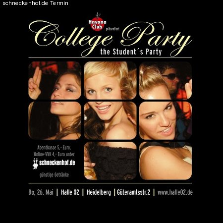 College Party Werbeplakat