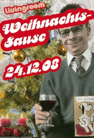 Living Room Weihnachts-Sause Werbeplakat