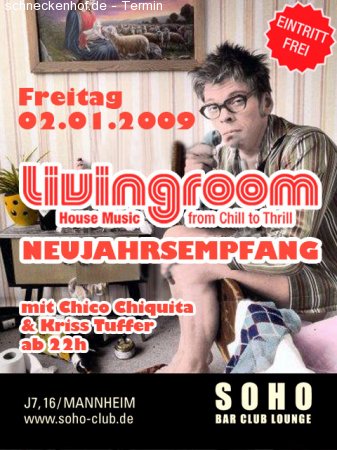 Living Room's Neujahrsempfang Werbeplakat